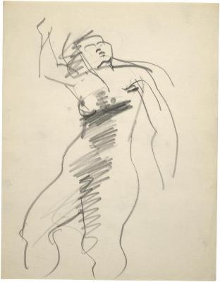 [Standing female nude]