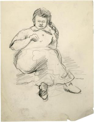 [Seated woman]