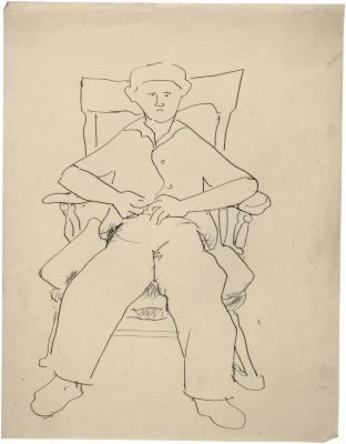 [Boy in rocking chair]