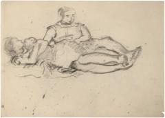 [Two reclining women]