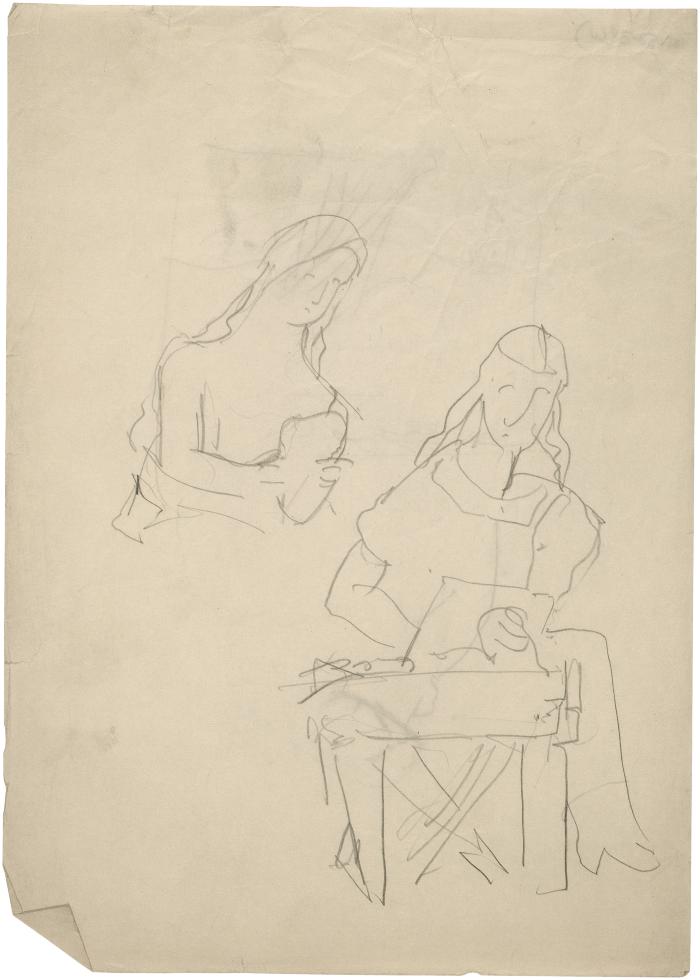 [Sculptress, two studies]