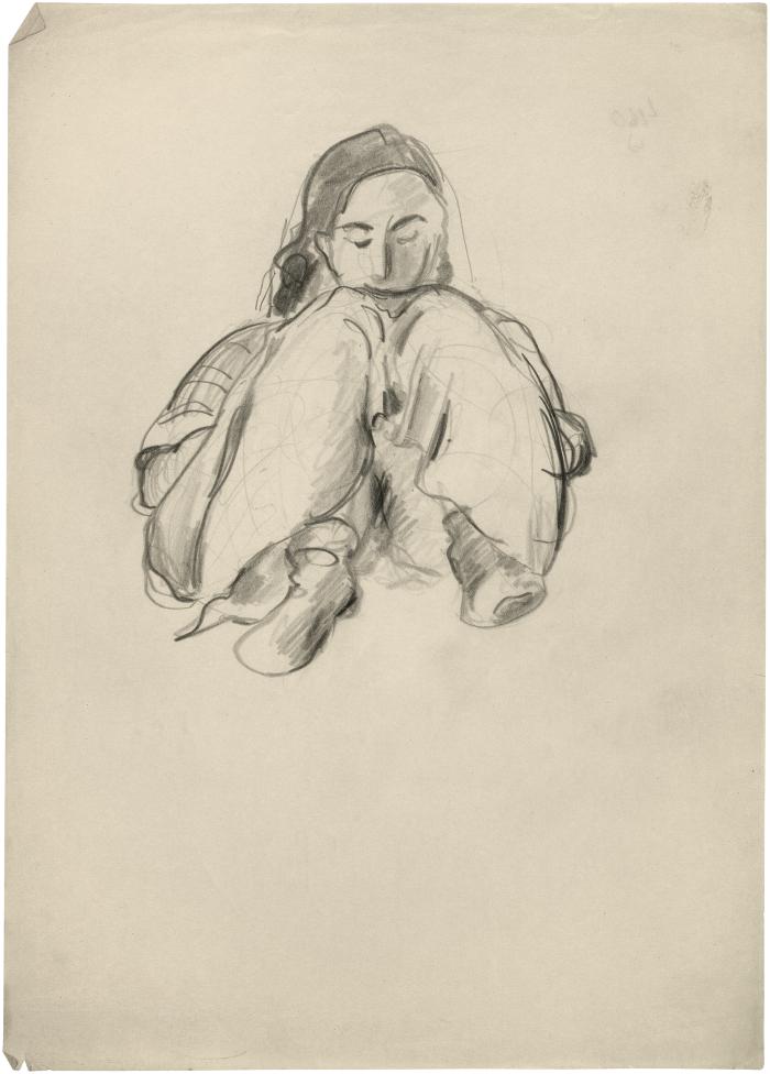 [Reclining woman reading]