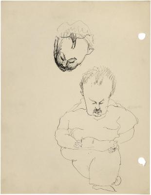 [Man drawing / head of a man]
