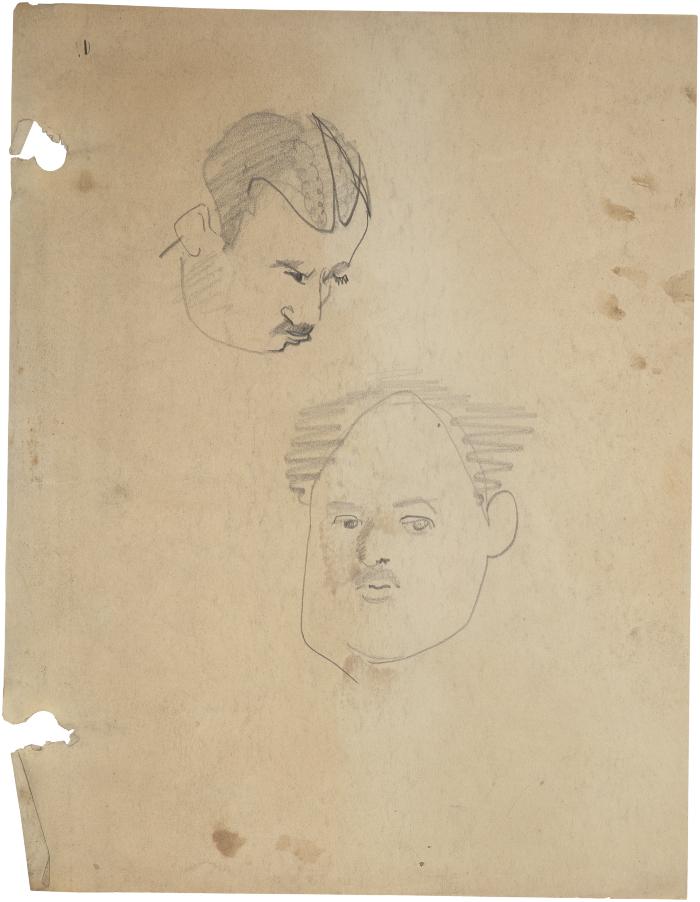 [Head of a man, two studies]