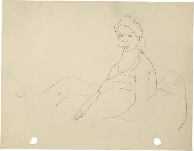 [Seated woman]