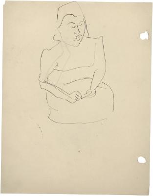 [Seated woman]