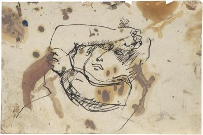 [Bust of reclining woman]