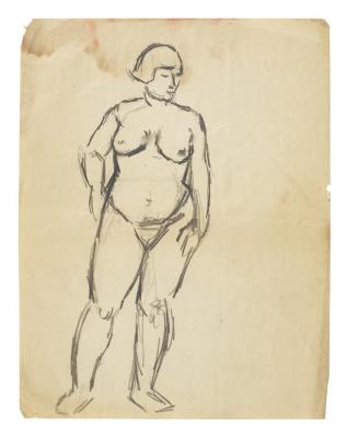 [Standing female nude]