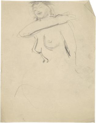 [Seated female nude]