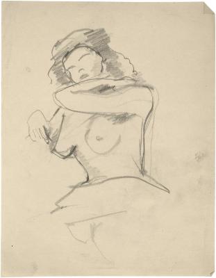 [Seated female nude]