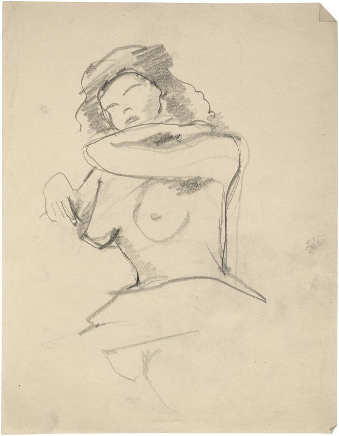 [Seated female nude]
