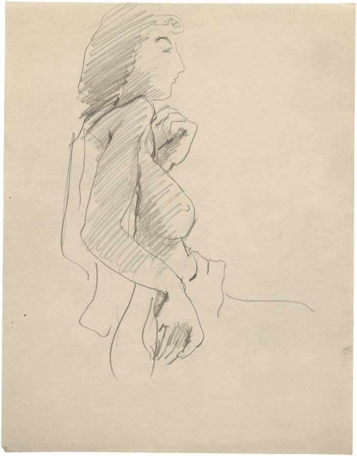 [Seated female nude]