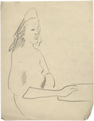[Seated woman]