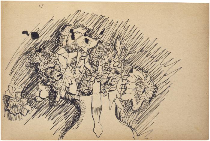 [Vase of flowers] The Scribble-In Book, page 27