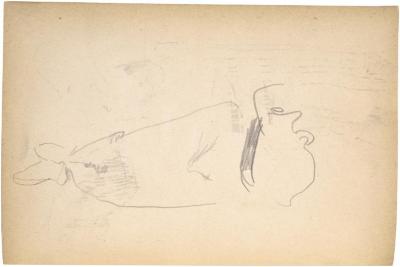 [Reclining figure, partial] The Scribble-In Book, page 68