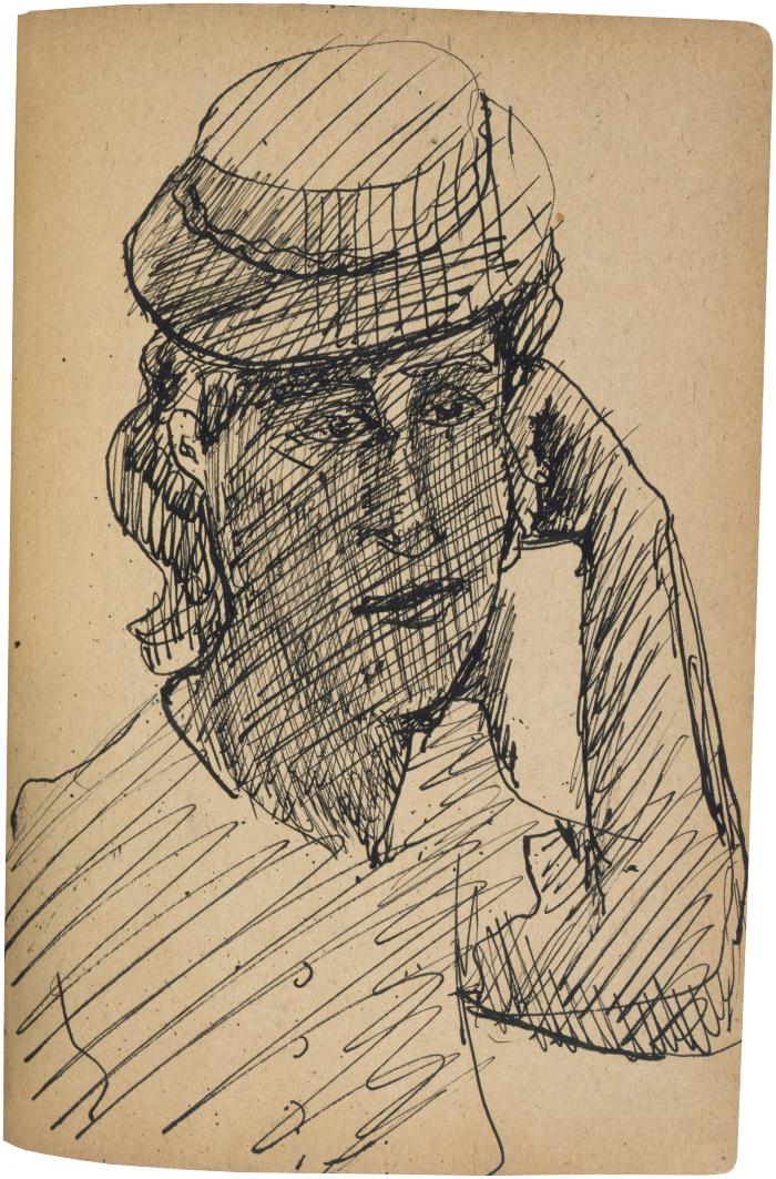 [Bust of a woman] The Scribble-In Book, page 213