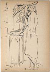 [Woman standing by window] The Scribble-In Book, page 125