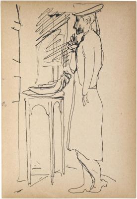 [Woman standing by window] The Scribble-In Book, page 125