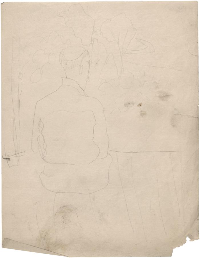 [Man seated outdoors]