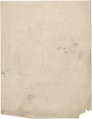 [Man seated outdoors]