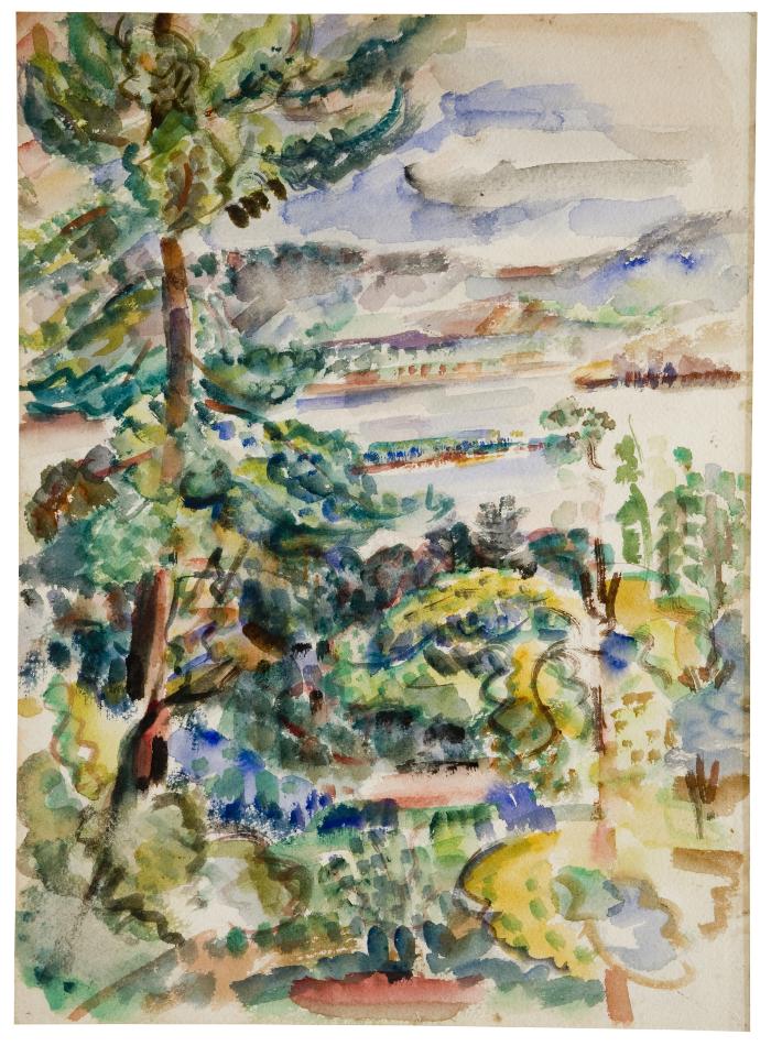 [Landscape with river]